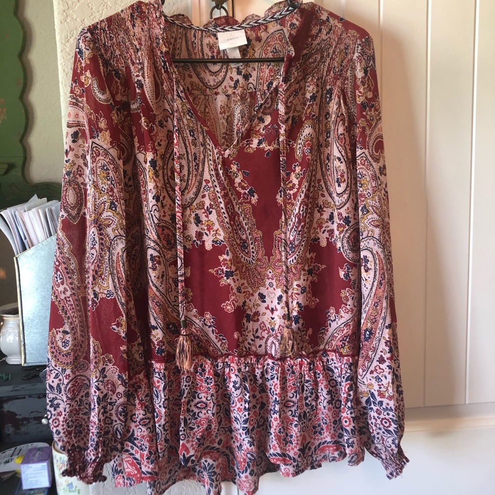 Sheer floral top